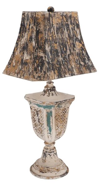Lampa Shabby Chic Bell rasina si metal H 75 cm