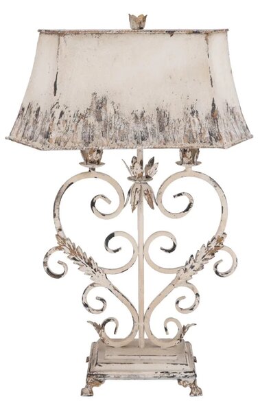 Lampa Shabby Chic Heart rasina si metal h 78 cm