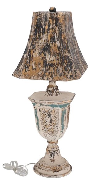 Lampa Shabby Chic Bell rasina si metal H 75 cm