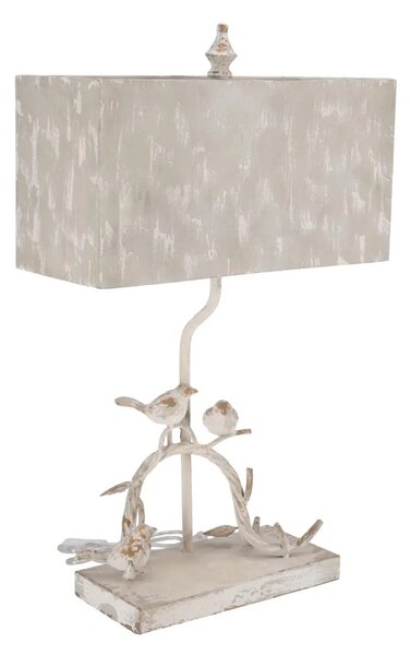 Lampa Shabby Chic Birds metal si rasina h 63 cm