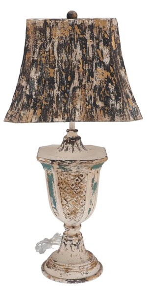 Lampa Shabby Chic Bell rasina si metal H 75 cm