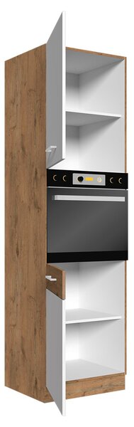 Dulap înalt de bucătărie sub cuptor Bronte 60 DP-210 2F (stejar lancelot + matera). 1123247
