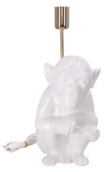 Lampa ceramica Maimuta Alba h 35 cm