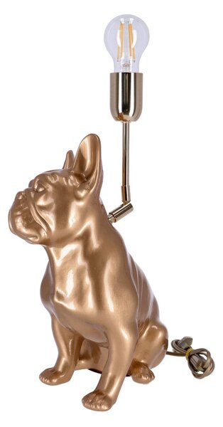 Lampa ceramica Bulldog auriu h 35 cm
