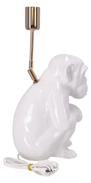 Lampa ceramica Maimuta Alba h 35 cm