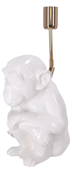 Lampa ceramica Maimuta Alba h 35 cm