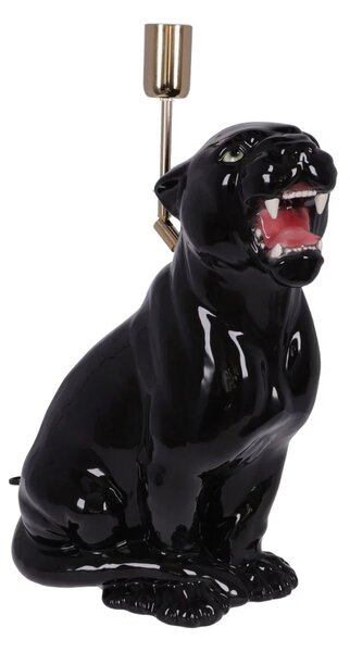 Lampa ceramica Leopard Negru h 45 cm