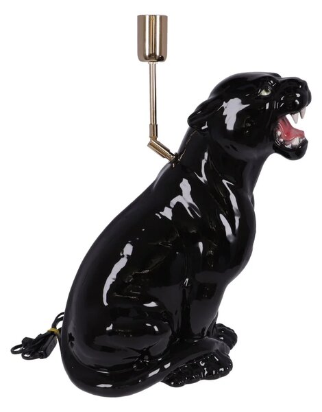 Lampa ceramica Leopard Negru h 45 cm