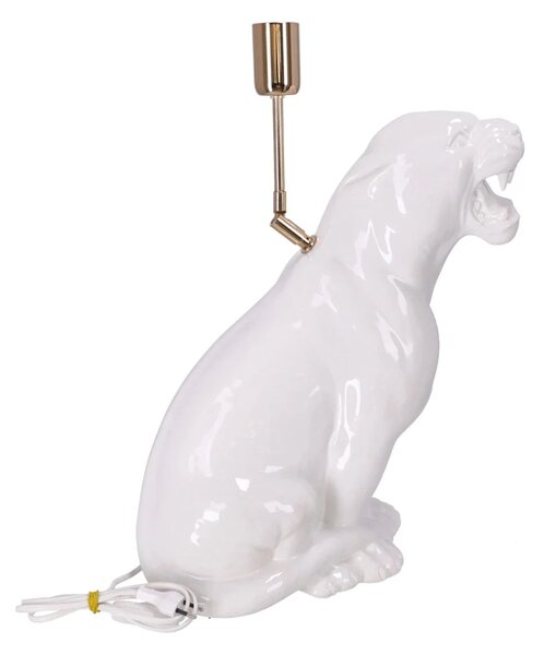 Lampa ceramica Leopard Alb h 45 cm