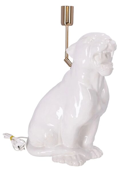 Lampa ceramica Leopard Alb h 45 cm