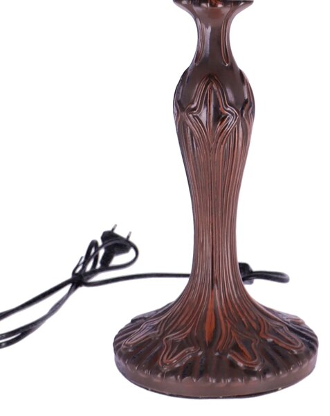 Lampa de masa Tiffany Blueflower h 62 cm, abajur 40 cm