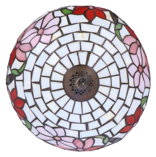 Lampa de masa Tiffany Flower h 45 cm, abajur 30 cm