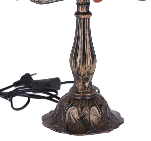Lampa de masa Tiffany Blu h 45 cm, abajur 30 cm