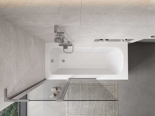 Mexen Mist L paravan cadă cu 2 panouri 110 x 150 cm, transparent, crom - 8A9L-110-011-01-00