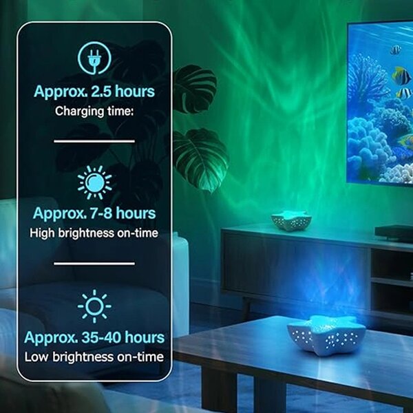 Starlume™ Proiector Led în Formă De Stea De Mare Cu Telecomandă