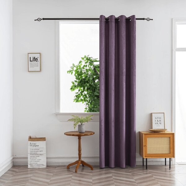 Draperie opaca DUNES VELVET 140x250 cm, mov Agatat: Inele metalice