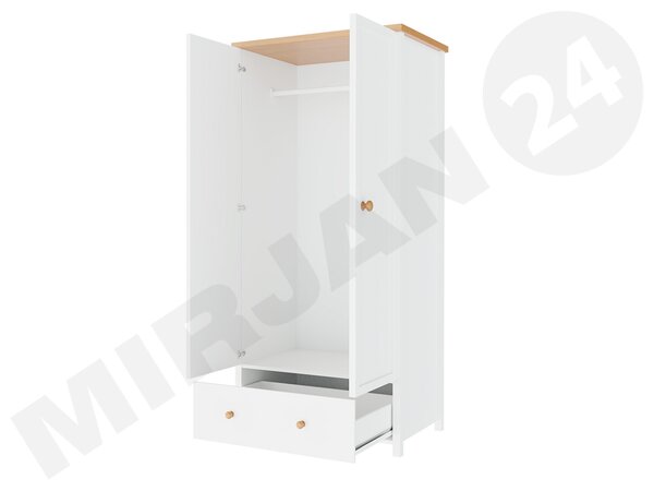 Dulap de haine Kokos KS-1 (alb + Stejar nash). 1122397