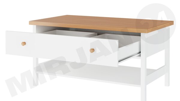 Măsuță cafea Kokos KS-15 (alb + Stejar nash). 1122392