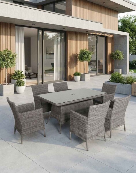 Set de exterior Krk: masă + 6 scaune