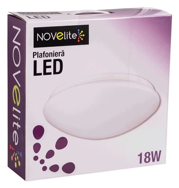 Plafoniera LED 18W 6500K 1260lm 33x10cm Alb Moderna - Corp Iluminat Interior Minimalist pentru Birou, Bucatarie sau Hol - Eficienta si Durabila