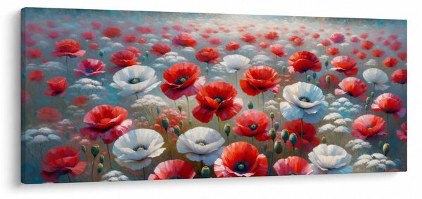 Tablou - Câmp de maci (120x50 cm)