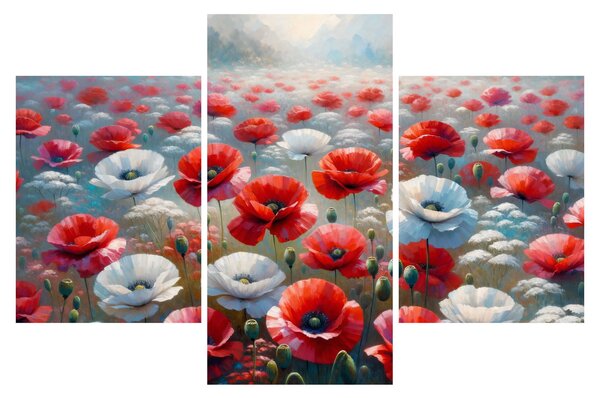 Tablou - Câmp de maci (90x60 cm)