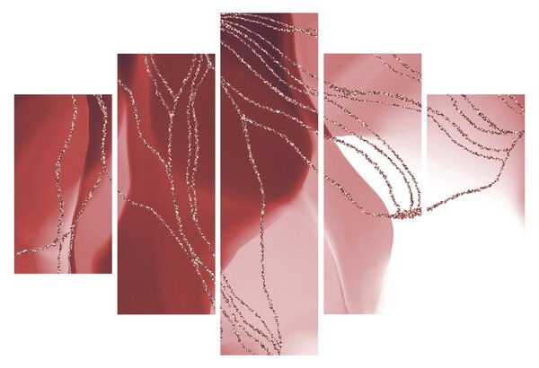 Tablou - Floare abstractă roșie N⁰1 (150x105 cm)