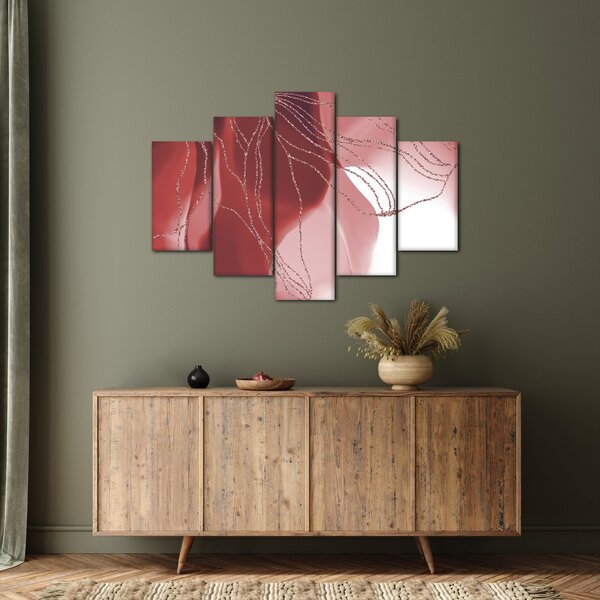 Tablou - Floare abstractă roșie N⁰1 (150x105 cm)