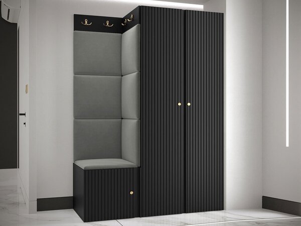 Mobilier hol Torro XXIII (negru + oțel gri). 1123171