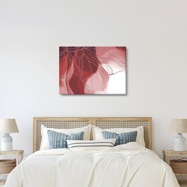 Tablou - Floare abstractă roșie N⁰1 (70x50 cm)