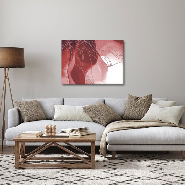 Tablou - Floare abstractă roșie N⁰1 (70x50 cm)