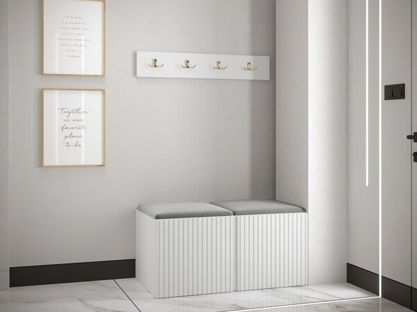 Mobilier hol Torro VI (alb + oțel gri). 1123165