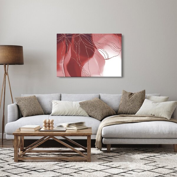 Tablou - Floare abstractă roșie N⁰1 (90x60 cm)