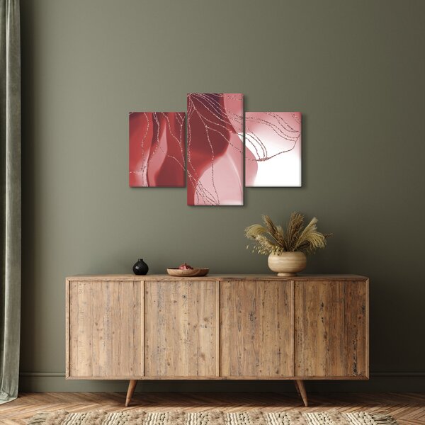 Tablou - Floare abstractă roșie N⁰1 (90x60 cm)