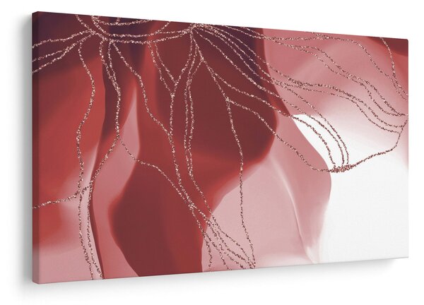 Tablou - Floare abstractă roșie N⁰1 (90x60 cm)