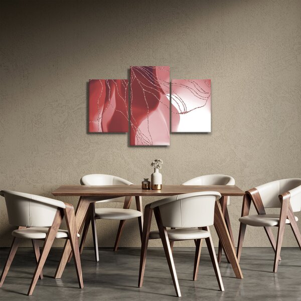 Tablou - Floare abstractă roșie N⁰1 (90x60 cm)