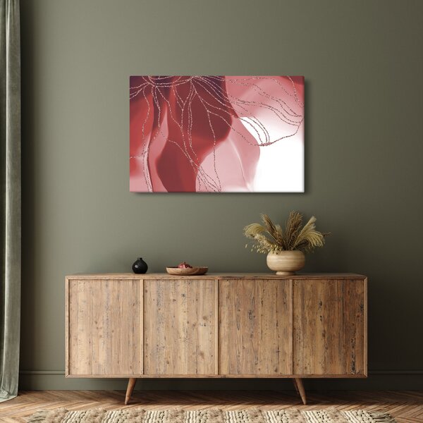 Tablou - Floare abstractă roșie N⁰1 (90x60 cm)