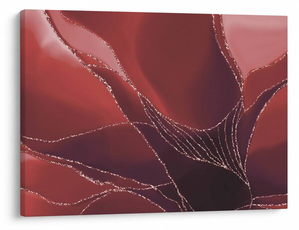 Tablou - Floare abstractă roșie N⁰2 (70x50 cm)