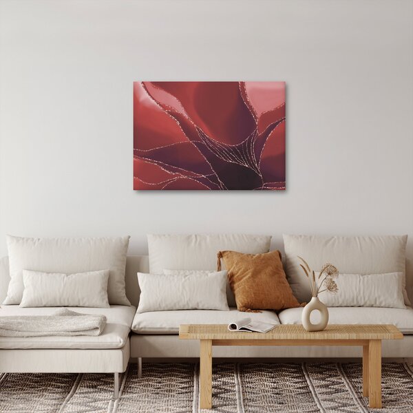 Tablou - Floare abstractă roșie N⁰2 (70x50 cm)
