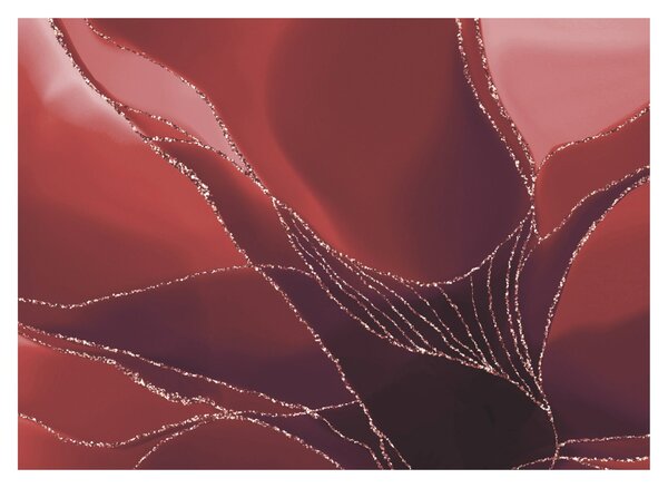 Tablou - Floare abstractă roșie N⁰2 (70x50 cm)