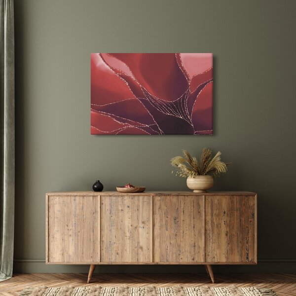 Tablou - Floare abstractă roșie N⁰2 (90x60 cm)