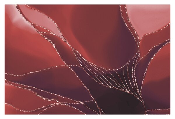 Tablou - Floare abstractă roșie N⁰2 (90x60 cm)