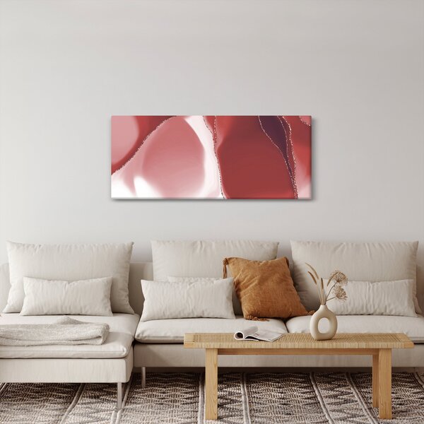 Tablou - Floare abstractă roșie N⁰3 (120x50 cm)