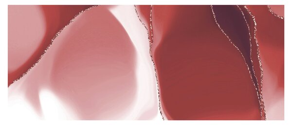 Tablou - Floare abstractă roșie N⁰3 (120x50 cm)
