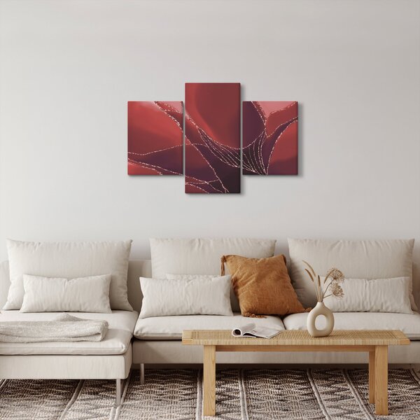 Tablou - Floare abstractă roșie N⁰2 (90x60 cm)