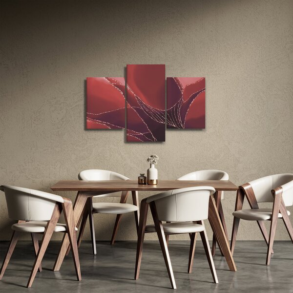 Tablou - Floare abstractă roșie N⁰2 (90x60 cm)