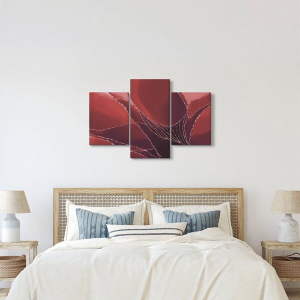Tablou - Floare abstractă roșie N⁰2 (90x60 cm)