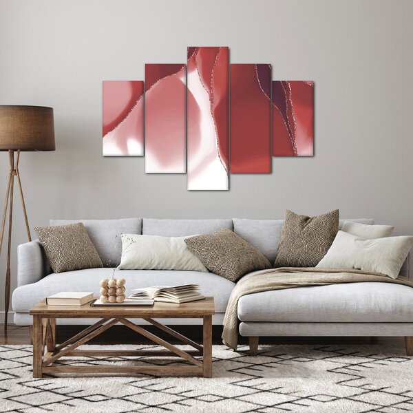 Tablou - Floare abstractă roșie N⁰3 (150x105 cm)