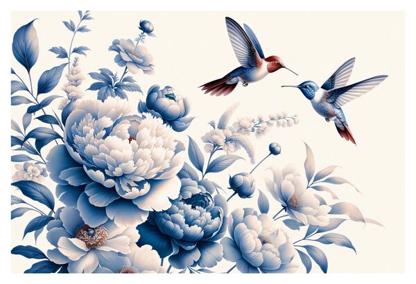 Tablou - Colibri deasupra florii (90x60 cm)