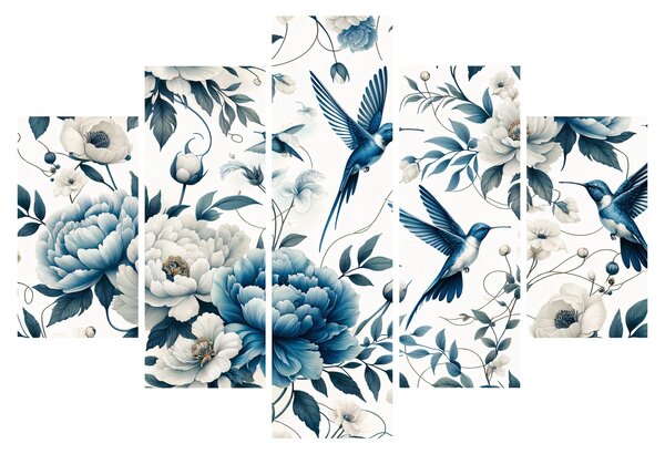 Tablou - Colibri cu flori (150x105 cm)
